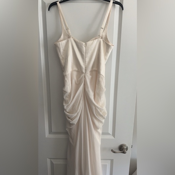 Meshki Satin Corset Maxi Dress - Ivory - Picture 5 of 7